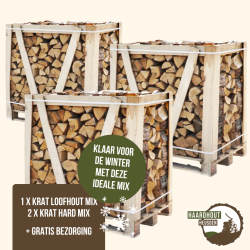 Ideale Mix – Loofhout Mix + Hard Mix Kratten | Haardhout Heusden